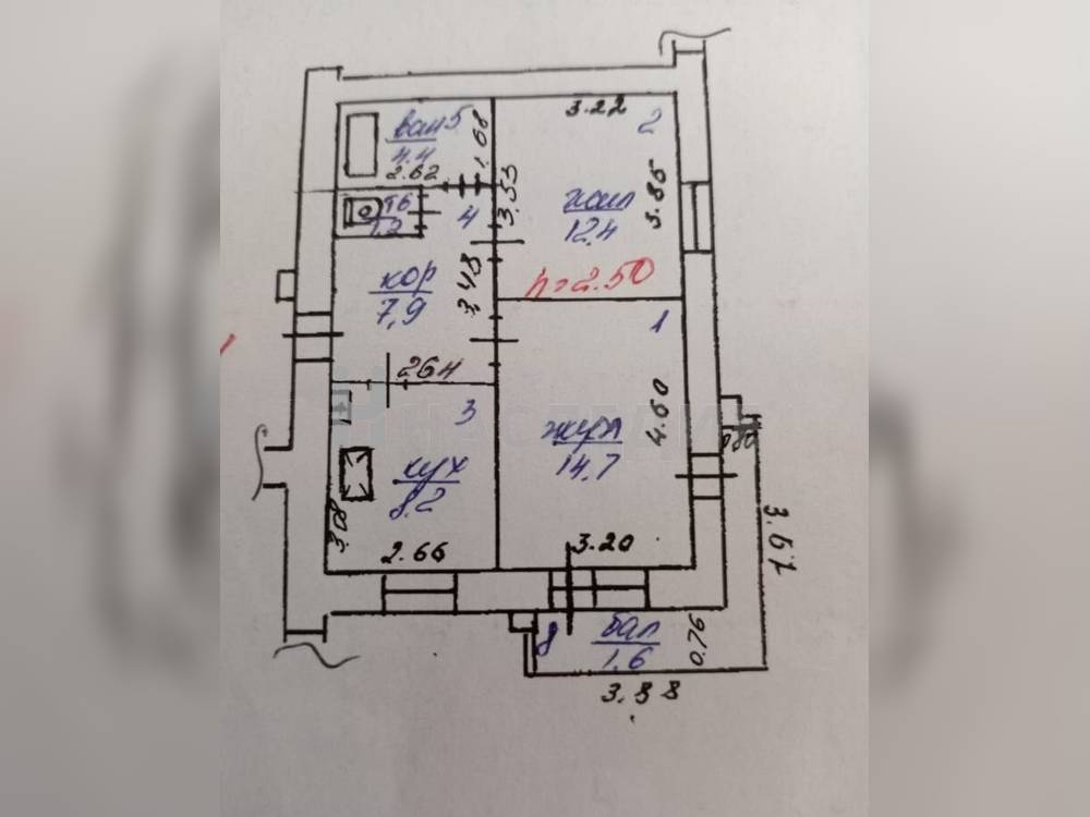 2-комнатная квартира, 48.8 м2 9/12 этаж, ул. Пролетарская - фото 16